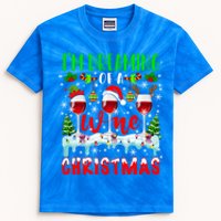 Im Dreaming Of Wine Xmas Santa Elf Reindeer Wine Ing Funny Gift Kids Tie-Dye T-Shirt