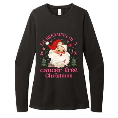 IM Dreaming Of A Breast Cancer Free Christmas Womens CVC Long Sleeve Shirt