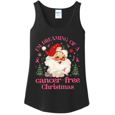 IM Dreaming Of A Breast Cancer Free Christmas Ladies Essential Tank