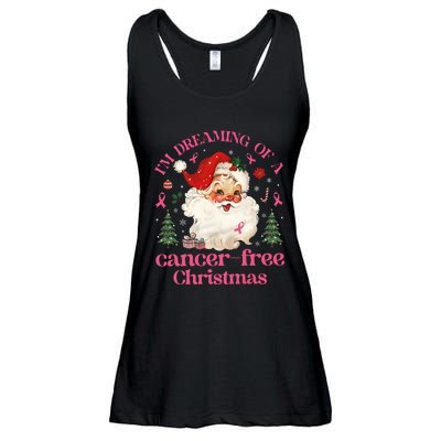 IM Dreaming Of A Breast Cancer Free Christmas Ladies Essential Flowy Tank