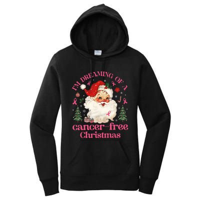 IM Dreaming Of A Breast Cancer Free Christmas Women's Pullover Hoodie