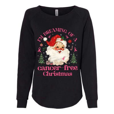 IM Dreaming Of A Breast Cancer Free Christmas Womens California Wash Sweatshirt