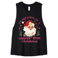 IM Dreaming Of A Breast Cancer Free Christmas Women's Racerback Cropped Tank