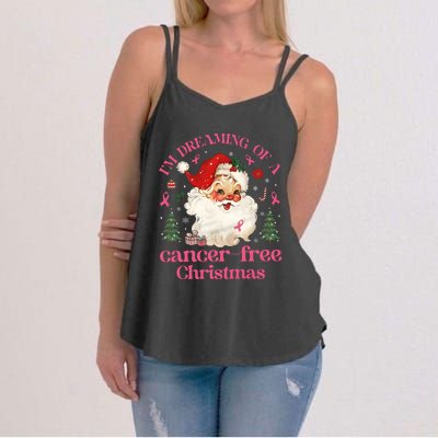 IM Dreaming Of A Breast Cancer Free Christmas Women's Strappy Tank