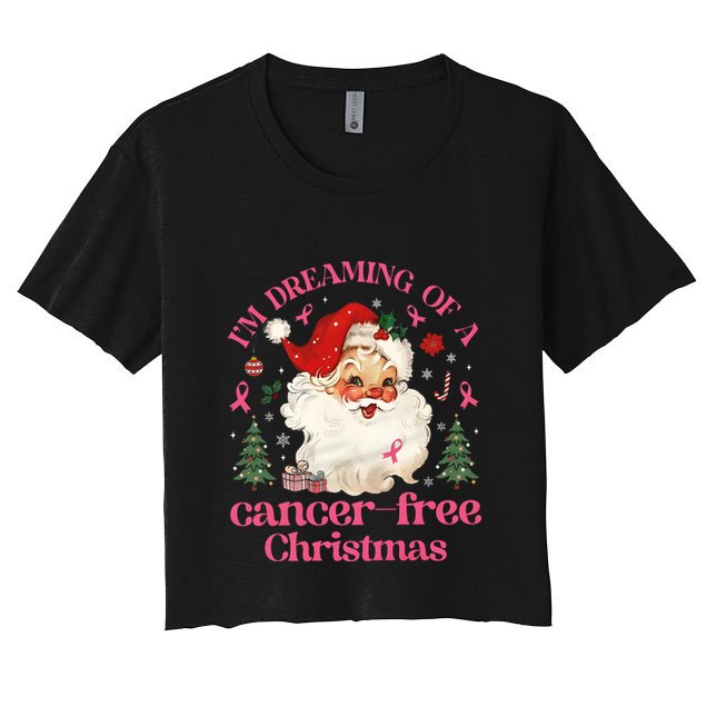 IM Dreaming Of A Breast Cancer Free Christmas Crop Top