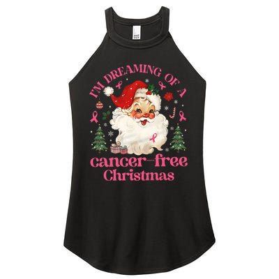 IM Dreaming Of A Breast Cancer Free Christmas Women's Perfect Tri Rocker Tank