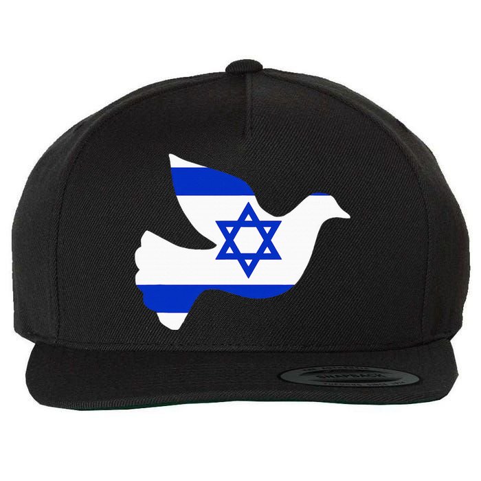 Israel Dove of Peace Wool Snapback Cap