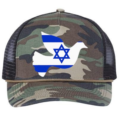 Israel Dove of Peace Retro Rope Trucker Hat Cap