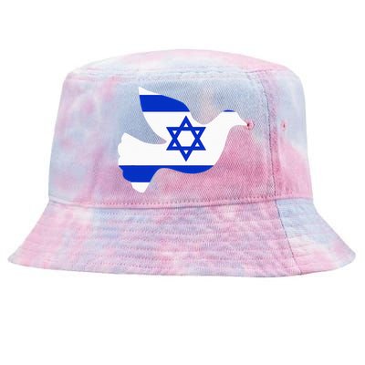 Israel Dove of Peace Tie-Dyed Bucket Hat