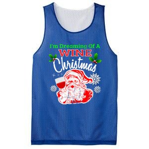 IM Dreaming Of A Wine White Christmas Santa Wine Lover Meaningful Gift Mesh Reversible Basketball Jersey Tank