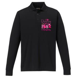 I'm Dreaming of A Pink Christmas With Pink Christmas Tree Performance Long Sleeve Polo