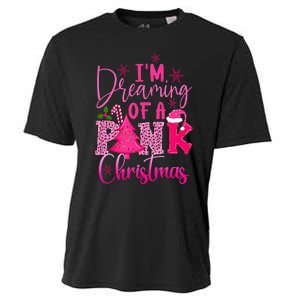 I'm Dreaming of A Pink Christmas With Pink Christmas Tree Cooling Performance Crew T-Shirt