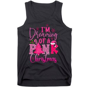 I'm Dreaming of A Pink Christmas With Pink Christmas Tree Tank Top