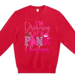 I'm Dreaming of A Pink Christmas With Pink Christmas Tree Premium Crewneck Sweatshirt