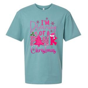 I'm Dreaming of A Pink Christmas With Pink Christmas Tree Sueded Cloud Jersey T-Shirt