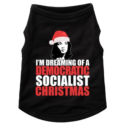 IM Dreaming Of A Democratic Socialist Christmas Aoc Meme Gift Doggie Tank