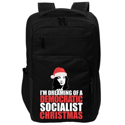 IM Dreaming Of A Democratic Socialist Christmas Aoc Meme Gift Impact Tech Backpack