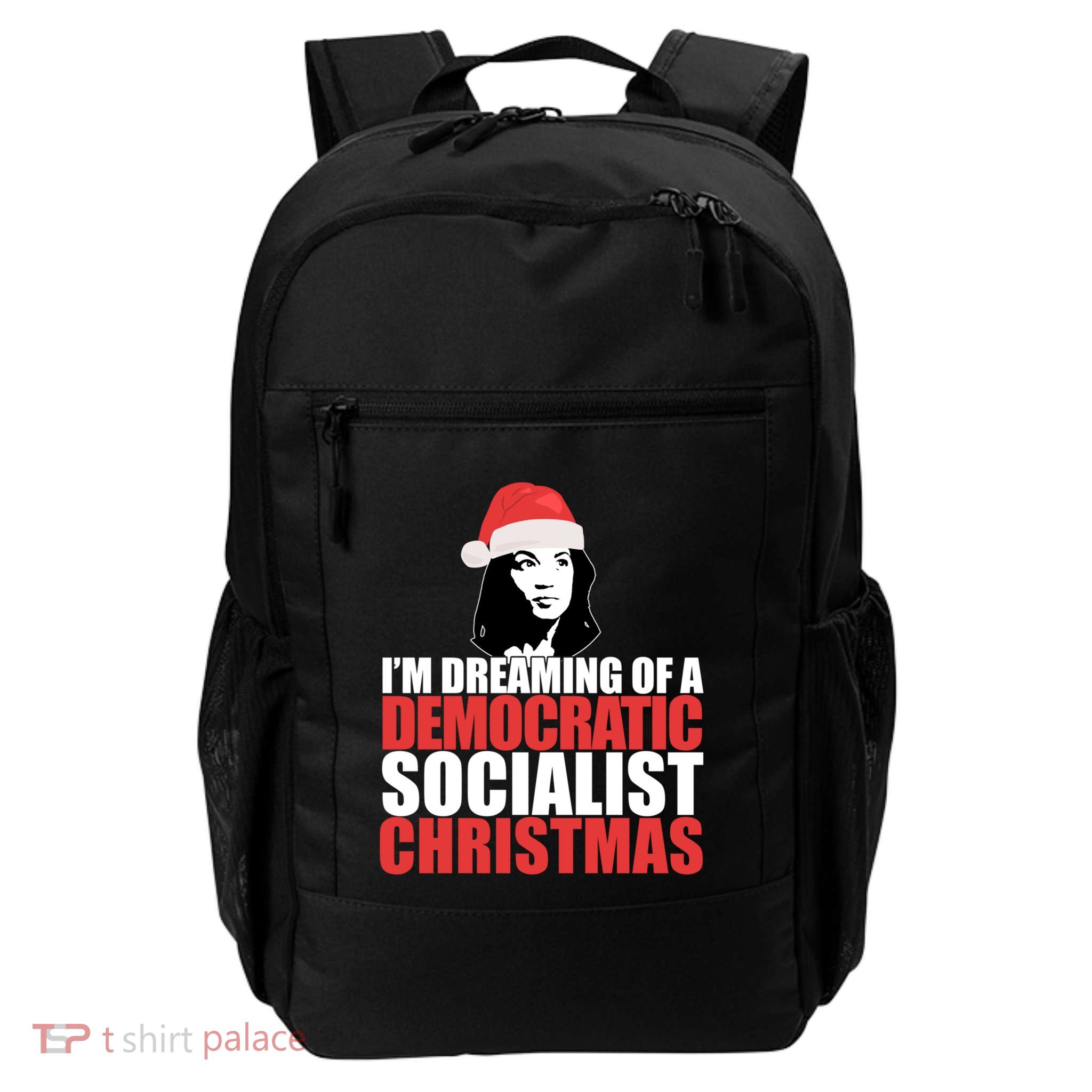 IM Dreaming Of A Democratic Socialist Christmas Aoc Meme Gift Backpack