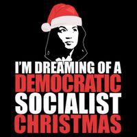 IM Dreaming Of A Democratic Socialist Christmas Aoc Meme Gift Drawstring Bag