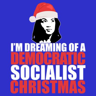 IM Dreaming Of A Democratic Socialist Christmas Aoc Meme Gift T-Shirt