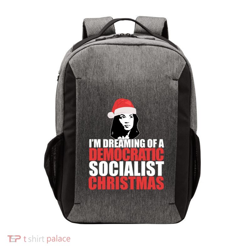 IM Dreaming Of A Democratic Socialist Christmas Aoc Meme Gift Vector Backpack