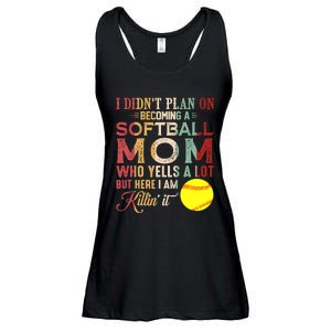 I DidnT Plan On Becoming A Softball Mom MotherS Day Ladies Essential Flowy Tank