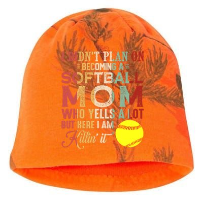 I DidnT Plan On Becoming A Softball Mom MotherS Day Kati - Camo Knit Beanie