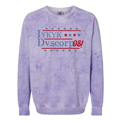 Iykyk Dvscorp08! Password Funny Georgia Voter Sarcasm Humor Colorblast Crewneck Sweatshirt