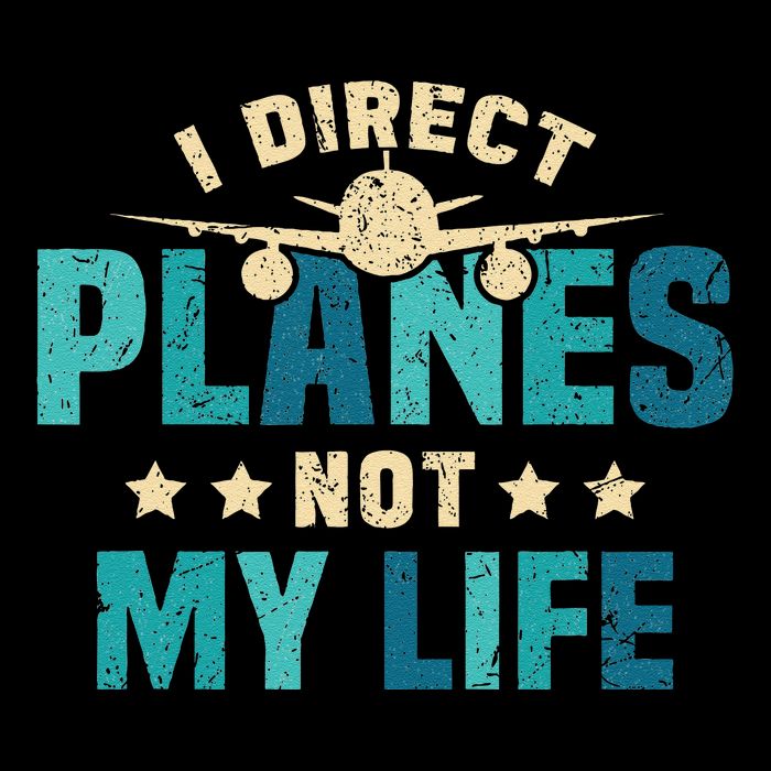 I Direct Planes Not My Life Air Traffic Controller Quote Flat Bill Trucker Hat