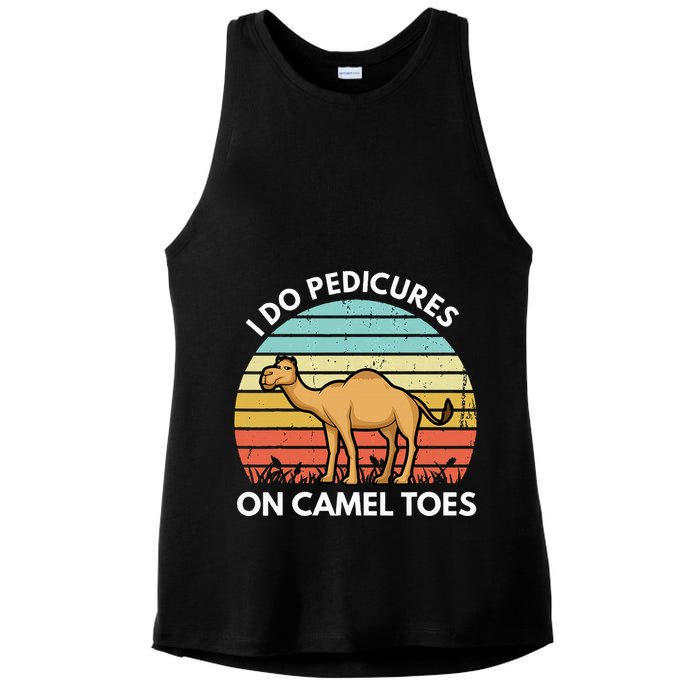 I Do Pedicures On Camel Toes Funny Camel Joke Saying Ladies PosiCharge Tri-Blend Wicking Tank