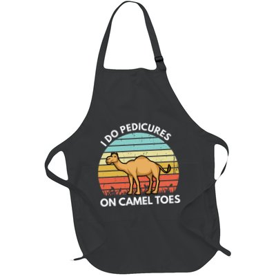 I Do Pedicures On Camel Toes Funny Camel Joke Saying Full-Length Apron With Pockets