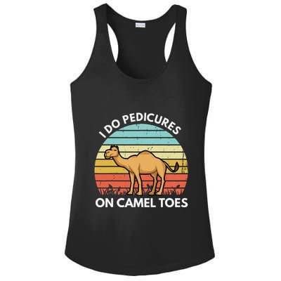 I Do Pedicures On Camel Toes Funny Camel Joke Saying Ladies PosiCharge Competitor Racerback Tank