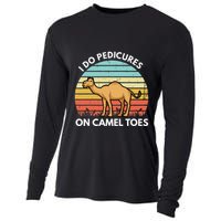 I Do Pedicures On Camel Toes Funny Camel Joke Saying Cooling Performance Long Sleeve Crew