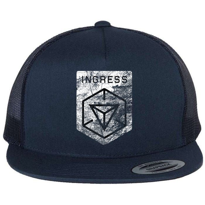Ingress Distressed Premium Flat Bill Trucker Hat