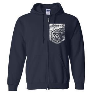 Ingress Distressed Premium Full Zip Hoodie