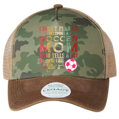 I DidnT Plan On Becoming A Soccer Mom Mothers Day Legacy Tie Dye Trucker Hat