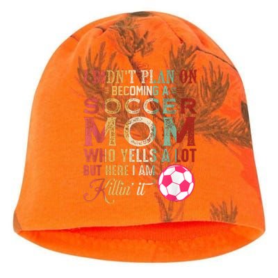 I DidnT Plan On Becoming A Soccer Mom Mothers Day Kati - Camo Knit Beanie