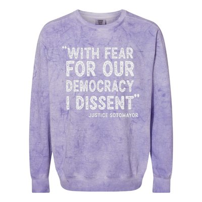 I Dissent Presidential Immunity Support Colorblast Crewneck Sweatshirt