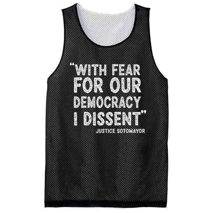 I Dissent Presidential Immunity Support Mesh Reversible Basketball Jersey Tank