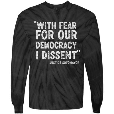 I Dissent Presidential Immunity Support Tie-Dye Long Sleeve Shirt