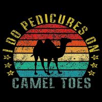 I Do Pedicures On Camel Toes Funny Retro 7-Panel Snapback Hat