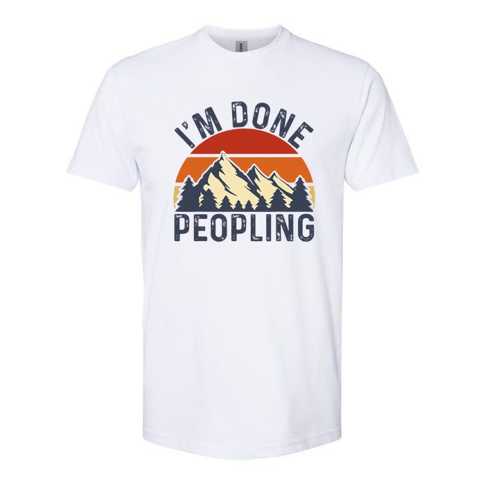 IM Done Peopling Funny Vintage Style Softstyle CVC T-Shirt