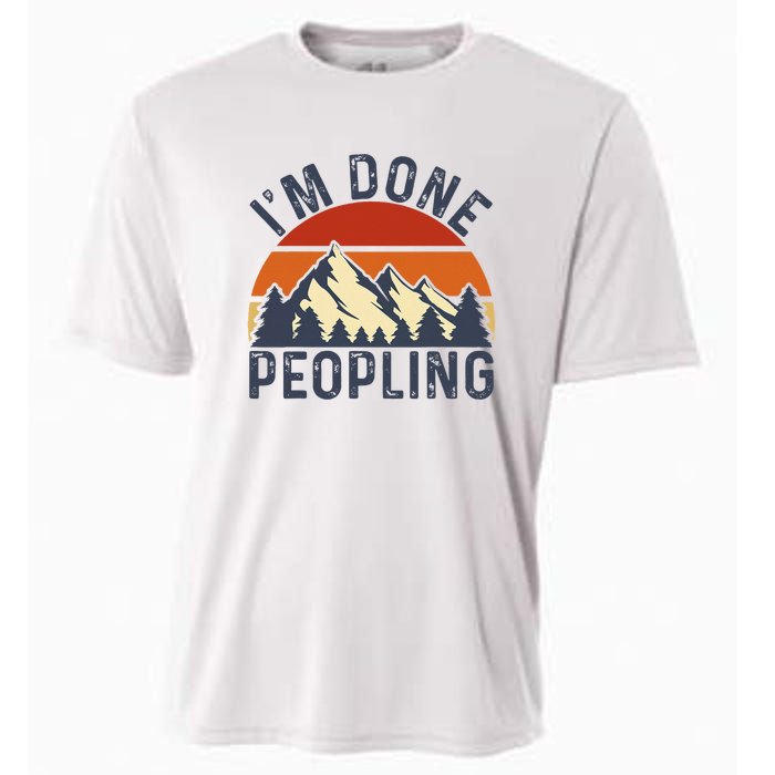 IM Done Peopling Funny Vintage Style Cooling Performance Crew T-Shirt