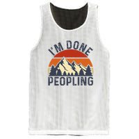 IM Done Peopling Funny Vintage Style Mesh Reversible Basketball Jersey Tank