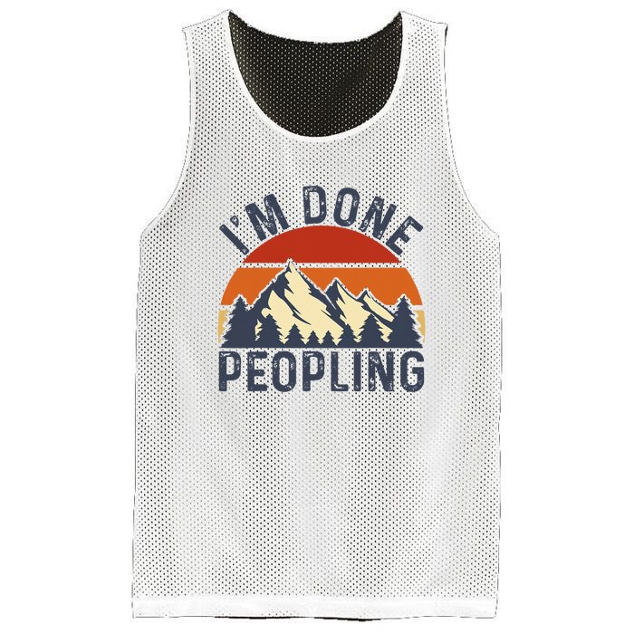 IM Done Peopling Funny Vintage Style Mesh Reversible Basketball Jersey Tank