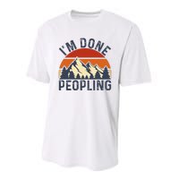 IM Done Peopling Funny Vintage Style Performance Sprint T-Shirt