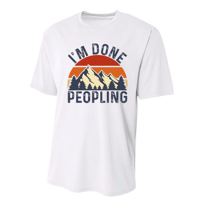 IM Done Peopling Funny Vintage Style Performance Sprint T-Shirt