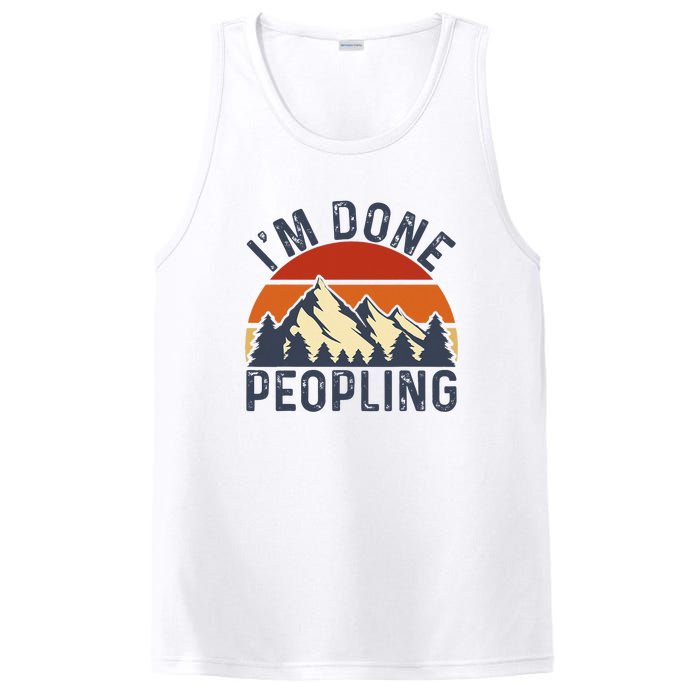 IM Done Peopling Funny Vintage Style PosiCharge Competitor Tank