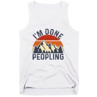 IM Done Peopling Funny Vintage Style Tank Top