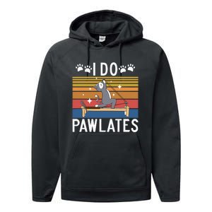 I Do Pawlates Cat Pilates Performance Fleece Hoodie